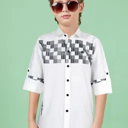 MashUp Boys Classic Opaque Checked Casual Shirt-picture-14