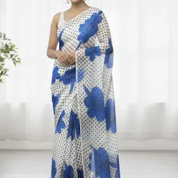 RegalDrapes Women Floral Printed Pure Georgette Saree-picture-34