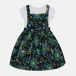 YOUNG BIRDS Girl Printed Round Neck Dresses-image-12