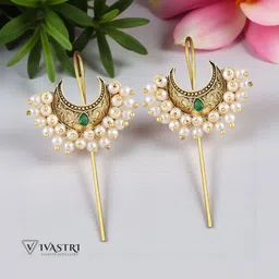 VIVASTRI Crescent Shaped Ear Cuff Earrings-picture-30