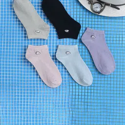 BAESD Women Pack Of 5 Cotton Ankle-Length Socks-image-47