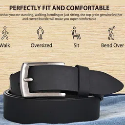 Hayes London Men Pack of 2 Leather Tang Formal Belt image 5