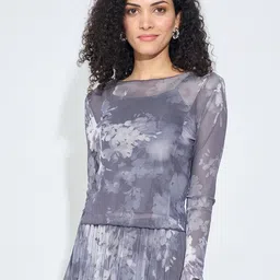 Honey by Pantaloons Floral Printed Sheer Regular Top-picture-23