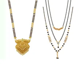 Bhanu diam Gold-Plated Brass Mangalsutra-picture-28