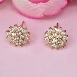 MEIRA JEWELLERY Artificial Stones Studded Floral Shaped Studs-picture-38