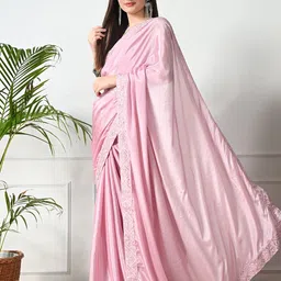 pionex Solid/Plain Bollywood Chiffon, Silk Blend Saree-picture-13