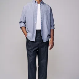 NEXT Pure Cotton Button-Down Collar Oxford Weave Casual Shirt image 4