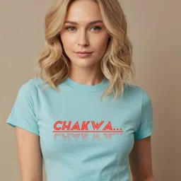 DressBerry Typography Round Neck Short Sleeves Printed Cotton T-shirt-image-72