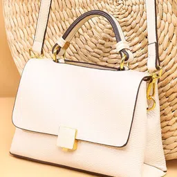 CORSICA Leather Structured Handheld Bag With Bow Detail-picture-40