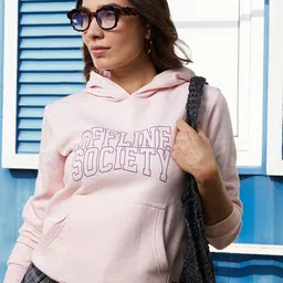 Campus Sutra Women Printed Hooded Sweatshirt-image-16
