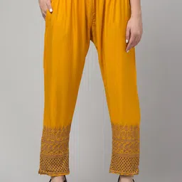 FAMBEE Women Embroidered High Rise Flared Fit Trouser-picture-34