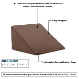 Dormyo Brown Memory Foam Filled Breathable Therapedic Pillow image 3