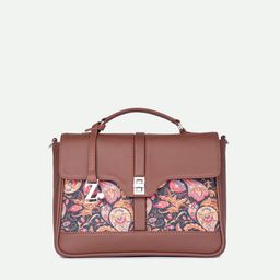 ZOUK Paisley Printed Structured Satchel-picture-0