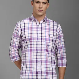 Louis Philippe Sport Men Opaque Checked Pure Cotton Casual Shirt-picture-32