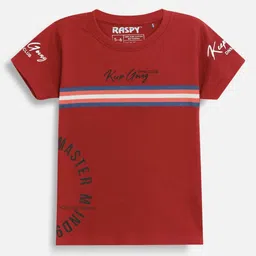raspy Rodzen Boys Pack Of 2 Graphic Printed Round Neck Pure Cotton T-shirts-picture-29