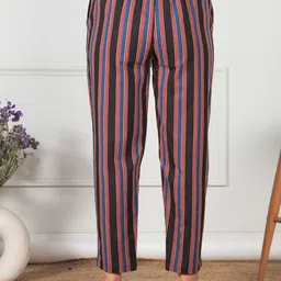 Aramya Women Regular Fit Striped Trousers image 4