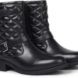 yoho Slays Quilted Buckle mid-calf boots Boots For Women-picture-22