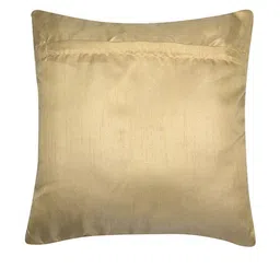 Alina decor Beige & Gold-Toned Set of 2 Embellished Square Cushion Covers image 3