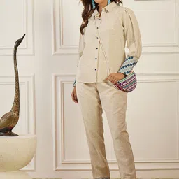 Anouk Embroidered Shirt With Trouser Co-Ords image 3