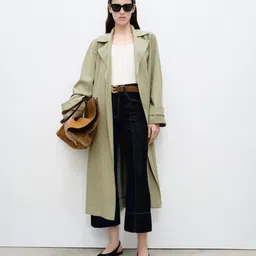 MANGO Open Front Trench Coat with Belt-image-19