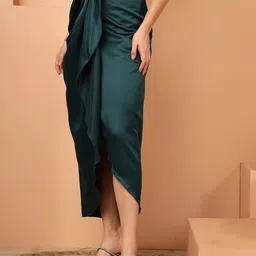 NEUDIS Satin Wrap Maxi Skirt image 4