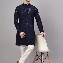 granthy Men Embellished Sequinned Kurta image 2