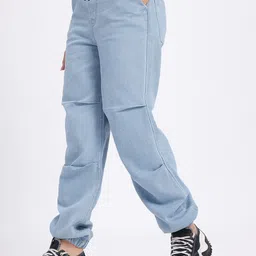 glitchez Women Baggy Fit Pleated Jogger Jeans-image-62