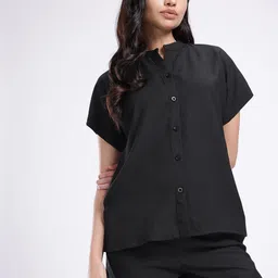 glitchez Seersucker Striped Night Suit-image-84