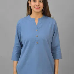Anouk Rustic Women Mandarin Collar Cotton Top-image-46