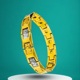 RKB Sales Men Stainless Steel 18K Gold-Plated Link Bracelet-image-53