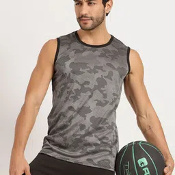 TQH Men Pack Of 2 Printed Round Neck Gym Vests-picture-31