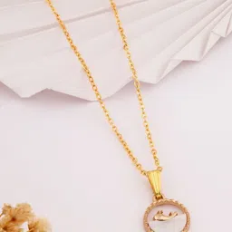 SZN Women Set of 2 Brass Gold-Plated Necklace image 3