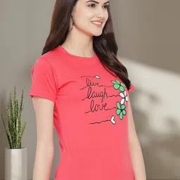 Tromko Women Typography 3 Printed Applique T-shirt image 5