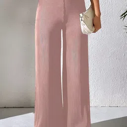 Tromko Women Striped Comfort Straight Fit Trousers-picture-17