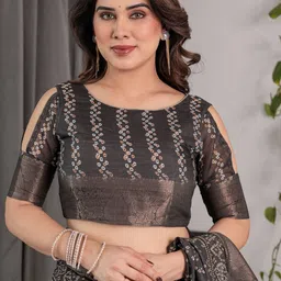 ALMAARI FASHION Printed Woven Design Pure Cotton Bandhani Saree image 2