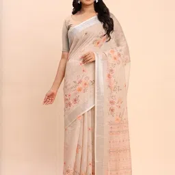 Astita Woven Design Zari Linen Blend Saree-picture-29