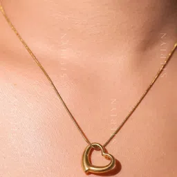 STERLYN Gold-Plated Heart Shaped Pendants with Chains image 3