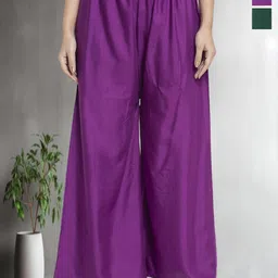 Jinfo Women 2 Flared Knitted Ethnic Palazzos-picture-11