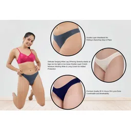 ORLIZEA Set Of 3 Cotton Blend Thongs image 2