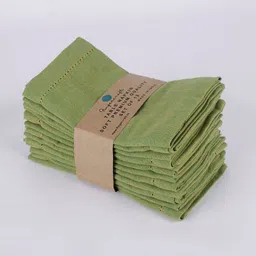 fingercraft Green 12 Pieces Pure Cotton Table Napkins-picture-34