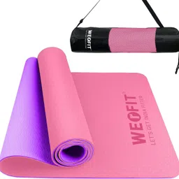 werfit TPE Yoga & Exercise Mat for Home Gym Workout with Carry Bag for Men & Women Pink 6 mm Yoga Mat-picture-11