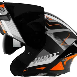steelbird SBA-20 Hunt ISI Certified Flip-Up Graphic Helmet for Men with Inner Sun Shield Motorbike Helmet image 1