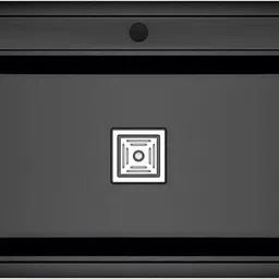 meta Quartz Kitchen -Smoky Top Mount -Single Bowl Sink with Waste Coupling & PVC Pipe 30x20_black Under Counter Basin image 2