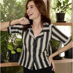 kryvyn Women Regular Fit Solid Spread Collar Casual Shirt-picture-26