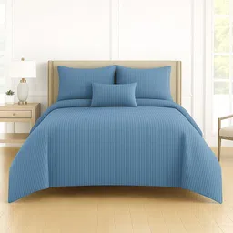 Cotton King Flat 300 TC Striped Bedsheet-image-10