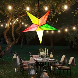 veandyou Paper Star Hanging Lantern_Yellow_AZ99pack of 1 Multicolor Paper Hanging Lantern-picture-31