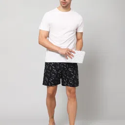 cantabil Printed Men Black Boxer Shorts image 5