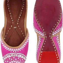 PehnawaCraft Adaa Pink Punjabi Jutti for women Casuals For Women image 2