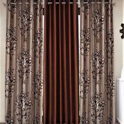 kraftiq homes 152 cm (5 ft) Polyester Semi Transparent Window Curtain (Pack Of 3)-picture-13