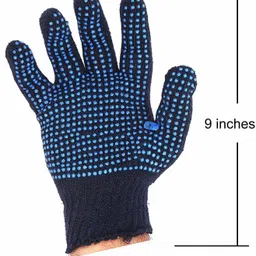 lalith cotton knitted dotted hand gloves (4) Gardening Shoulder Glove image 3